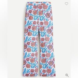 NWOT J.Crew Hayden Floral Vine Print Kick Out Pant Size 2